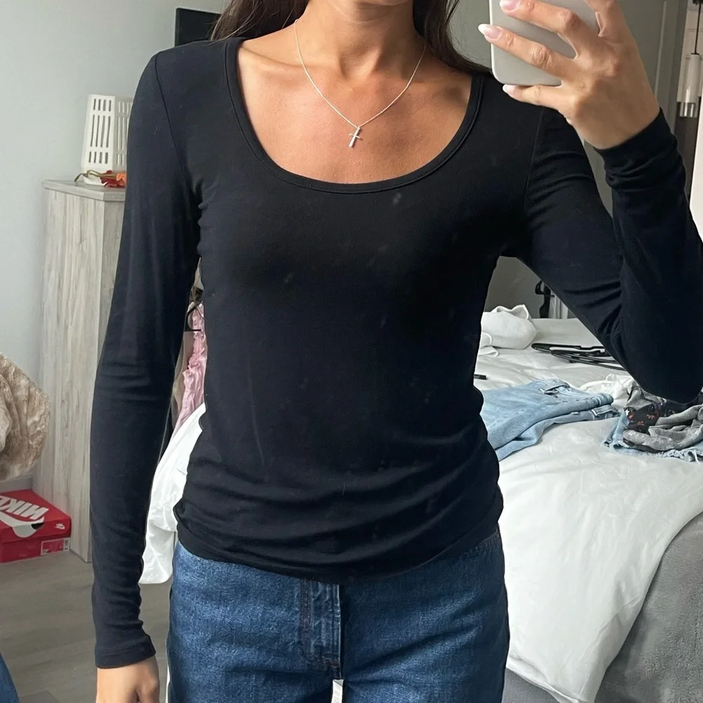 LOFT Black Long Sleeve - Picture 2 of 3